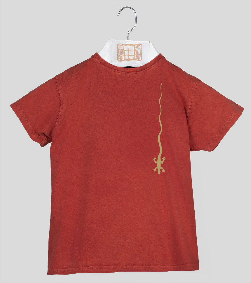 Camiseta cuello botones Niño Caiguda - arcilla