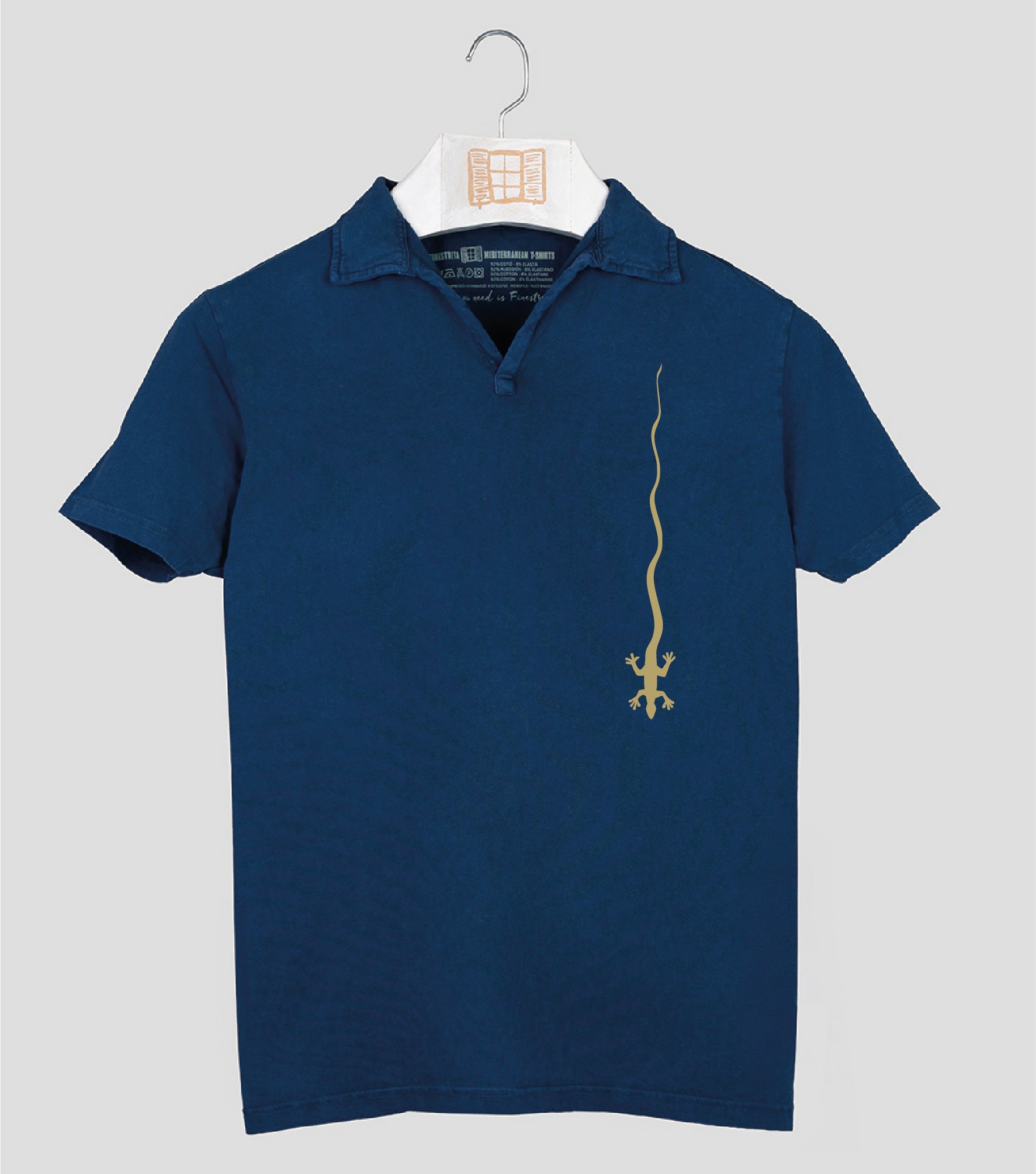 Polo manga corta Hombre Caiguda - azul-marino