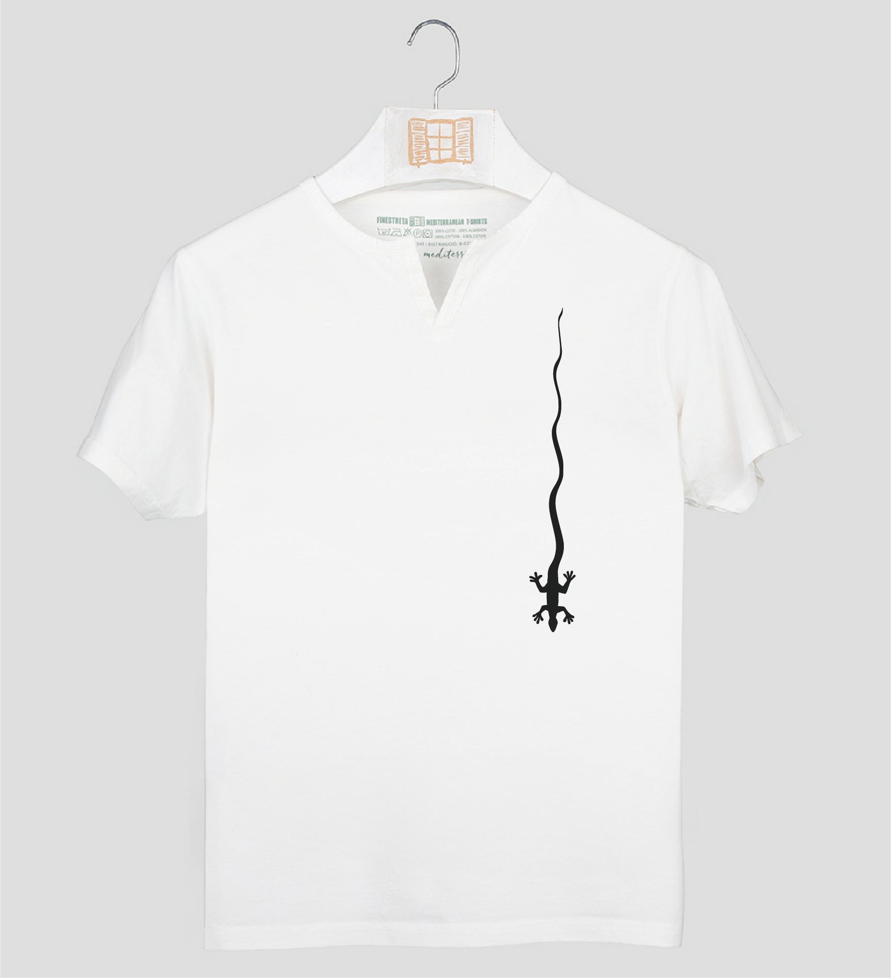 Camiseta cuello botones Hombre Caiguda - crudo