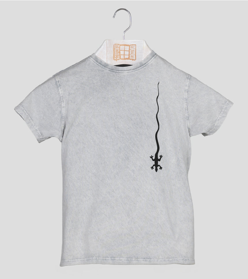 Camiseta cuello botones Niño Caiguda - gris