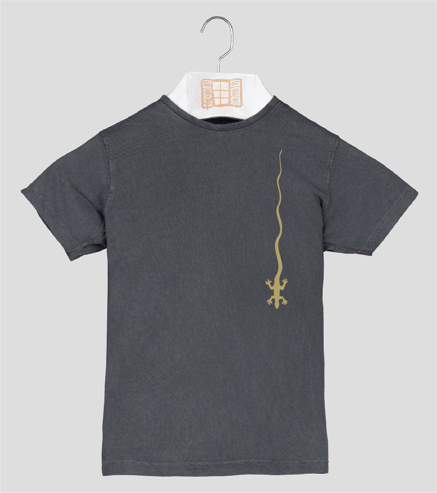 Camiseta cuello botones Niño Caiguda - marengo