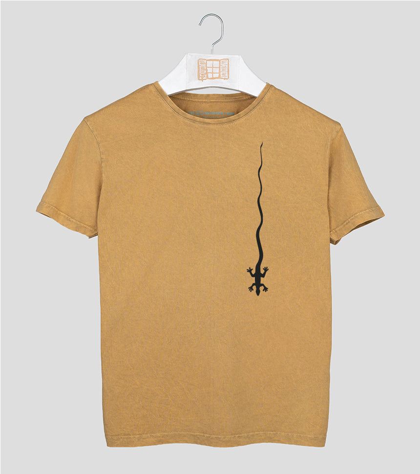 Camiseta manga corta Hombre Caiguda - mostaza