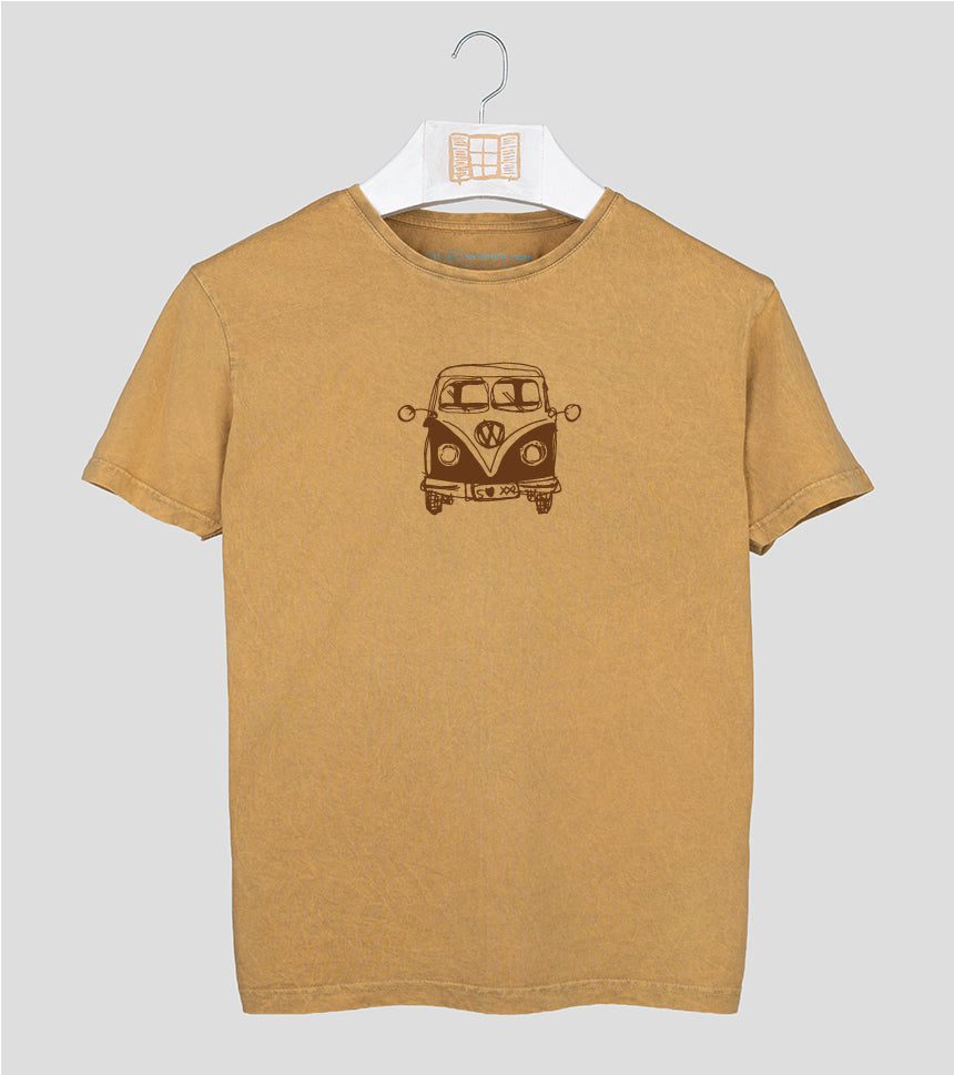 Camiseta manga corta Hombre Furgo - mostaza