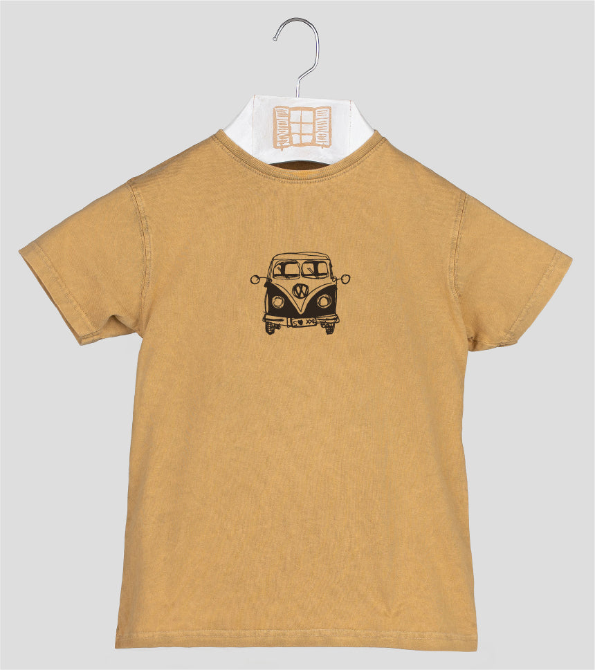 Camiseta manga corta Niño Furgo - mostaza