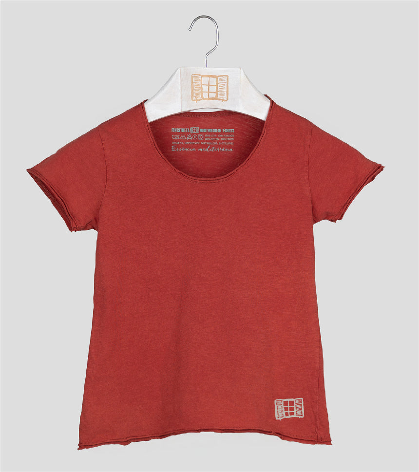 Camiseta manga corta Niña Buida - arcilla