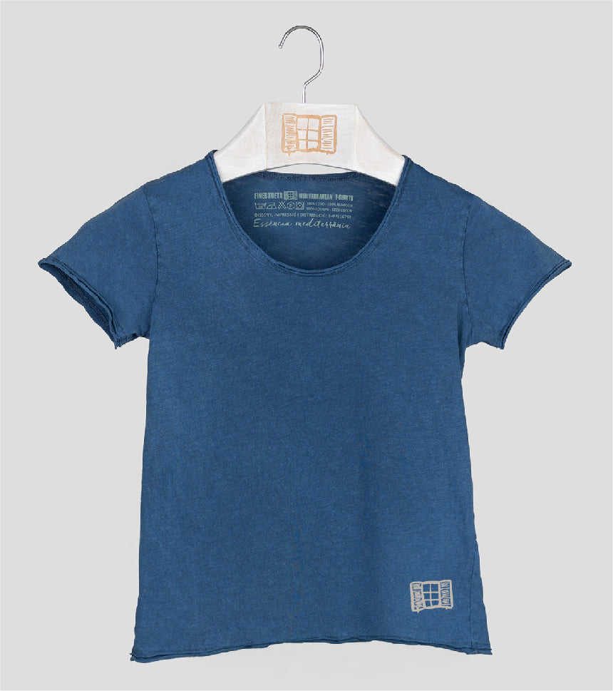 Camiseta manga corta Niña Buida - azul-marino