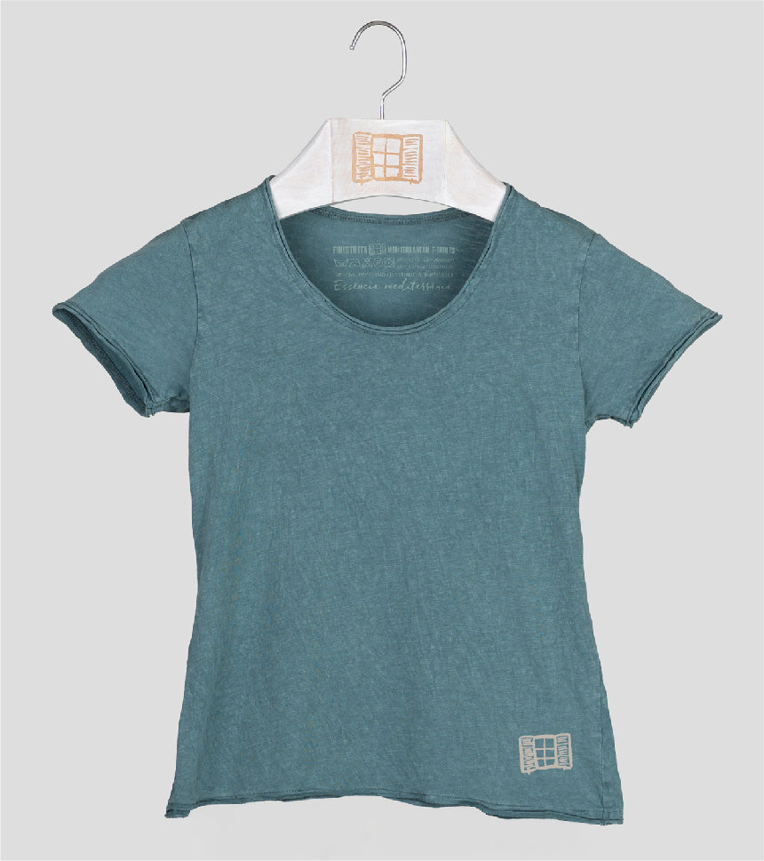 Camiseta manga corta Niña Buida - esmeralda