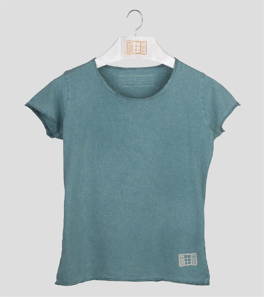 Camiseta manga corta Mujer Buida - esmeralda