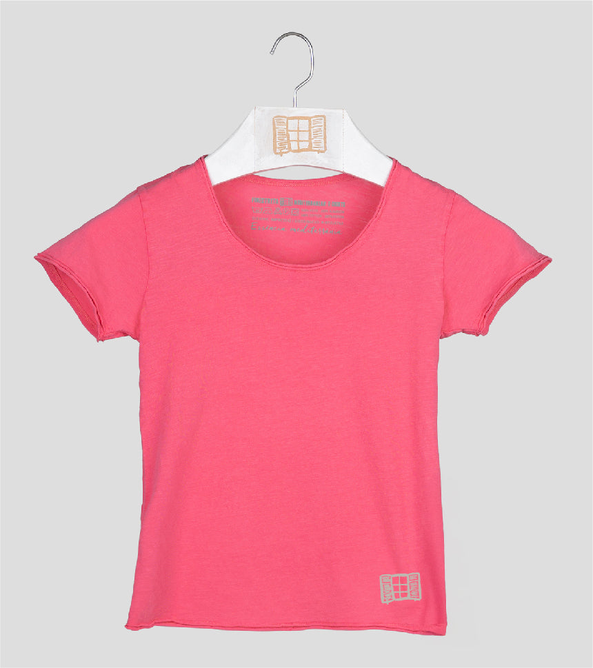 Camiseta manga corta Niña Buida - fucsia