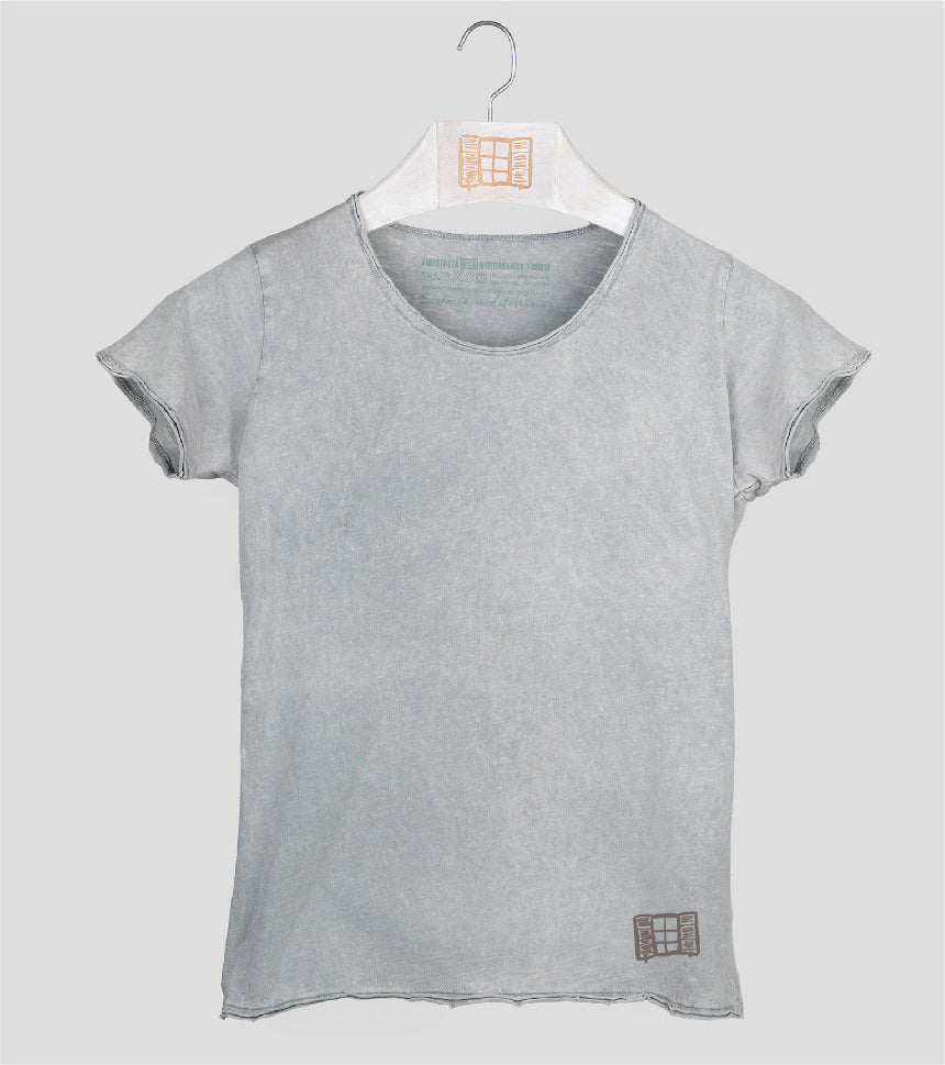 Camiseta manga corta Mujer Buida - gris