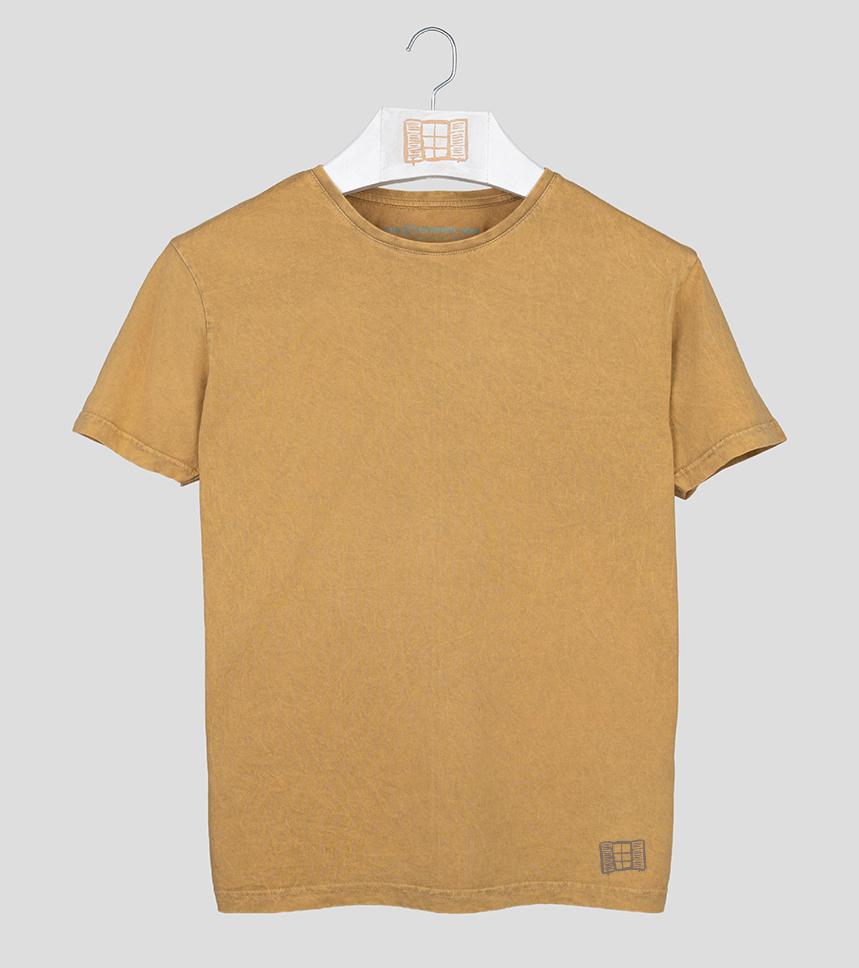 Camiseta manga corta Buida - mostaza