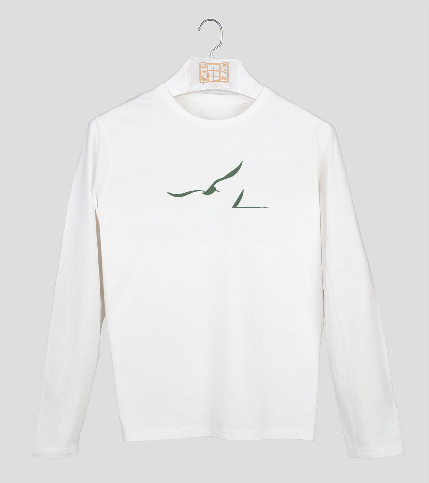 Camiseta manga larga Hombre Llibertat - crudo