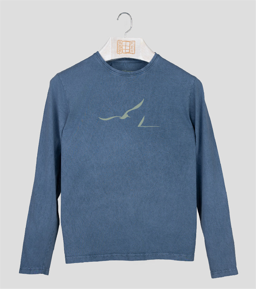 Camiseta manga larga Hombre Llibertat - indigo