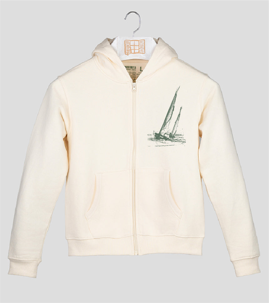 Sudadera cremallera Niño Esquitx - crudo