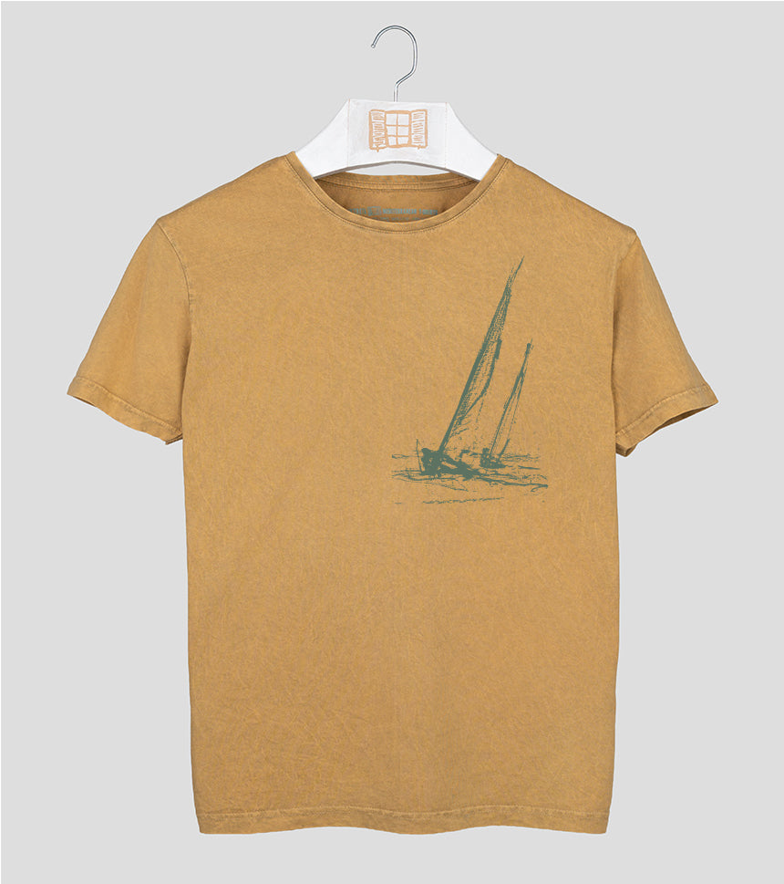 Camiseta manga corta Hombre Esquitx - mostaza