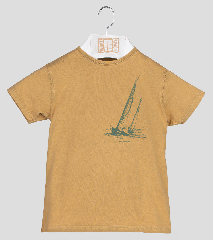 Camiseta manga corta Niño Esquitx - mostaza