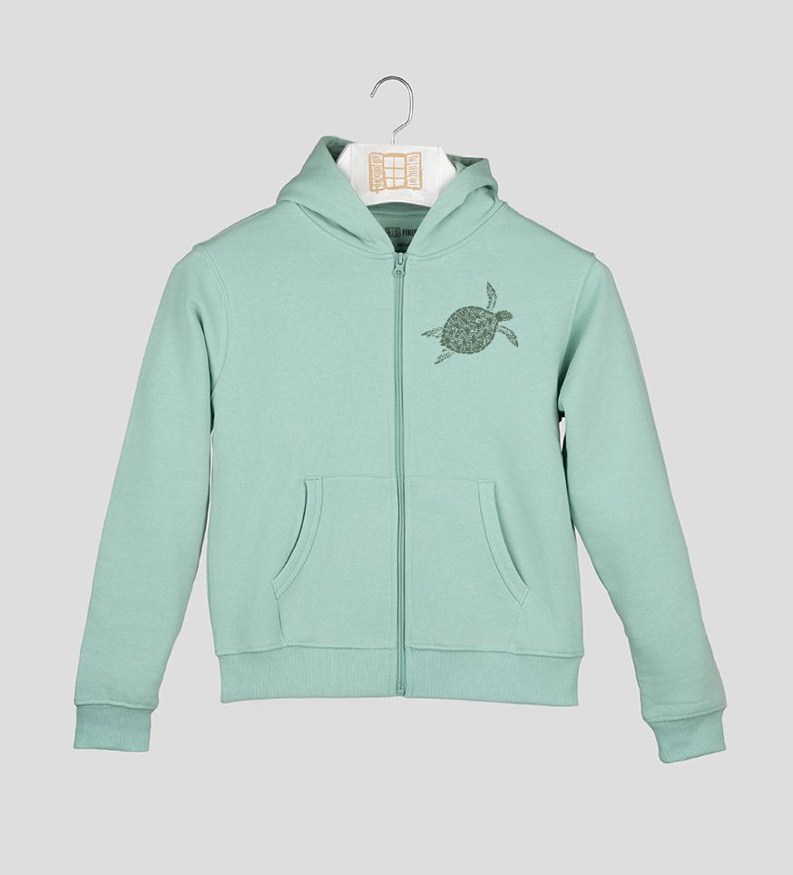 Sudadera cremallera Niño Reserva - aqua