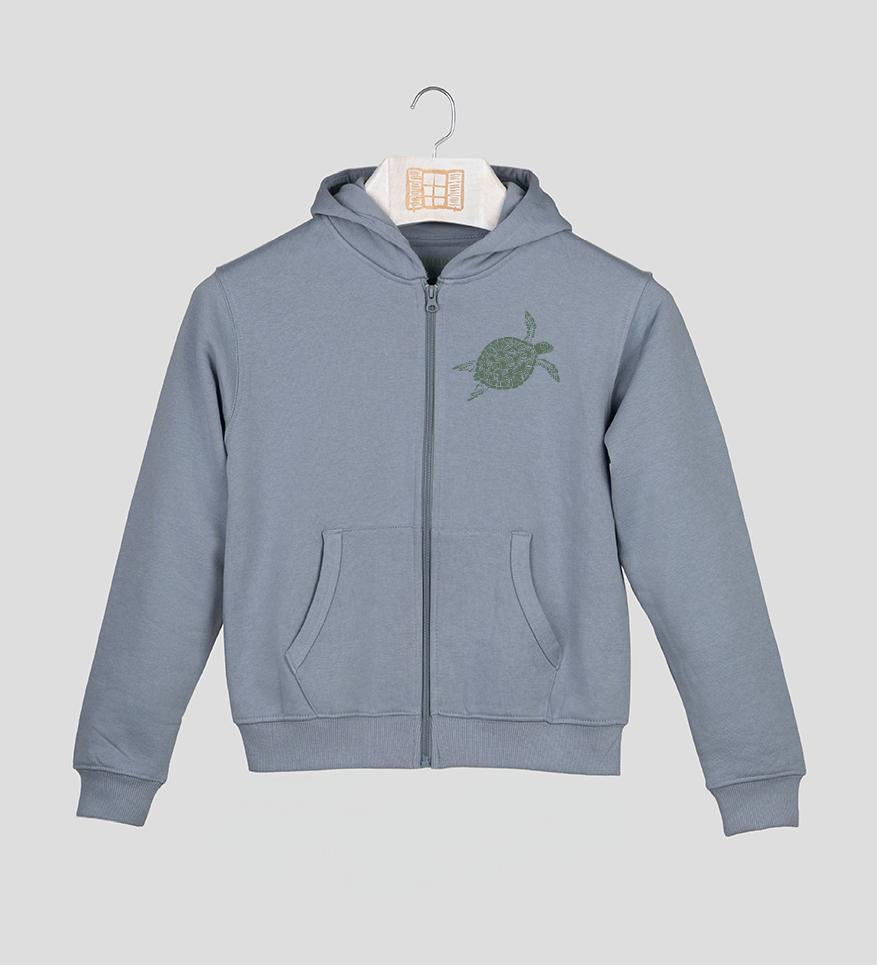 Sudadera cremallera Niño Reserva - cielo