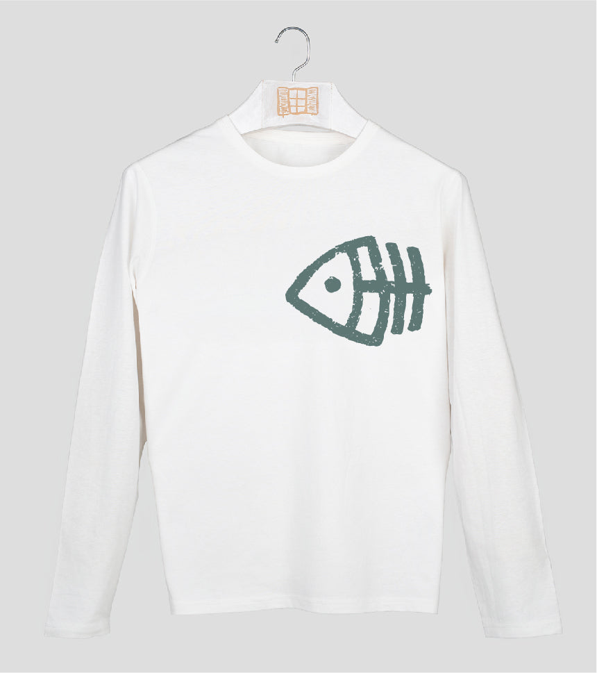 Camiseta manga larga Hombre Fisher - crudo