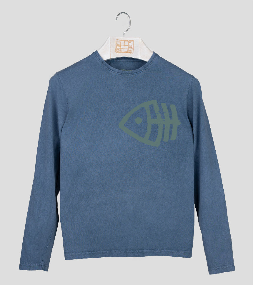 Camiseta manga larga Hombre Fisher - indigo