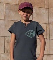Camiseta cuello botones Niño Fisher