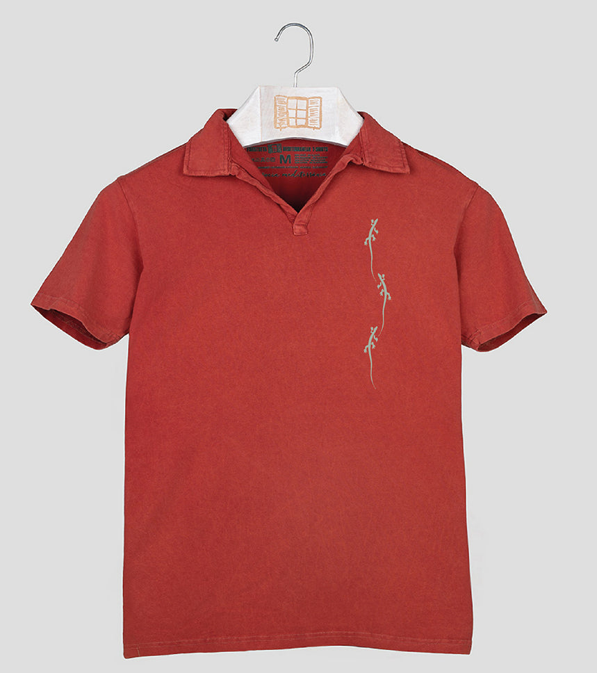 Polo manga corta Hombre Primes - arcilla