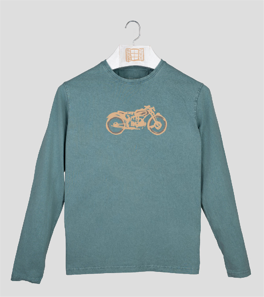 Camiseta manga larga Hombre Guzzi - esmeralda