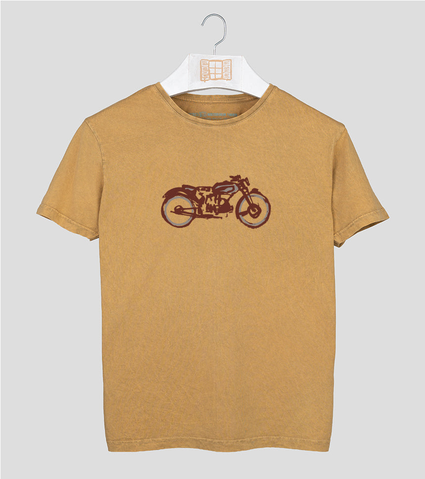 Camiseta manga corta Hombre Guzzi - mostaza