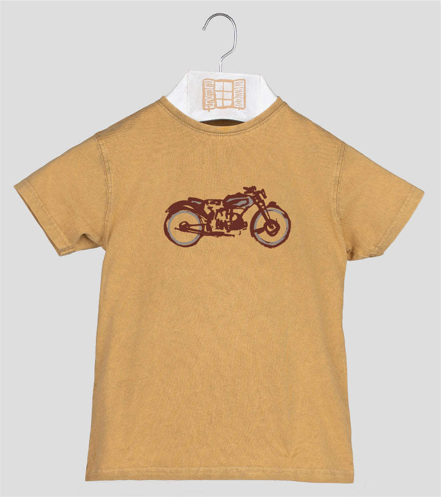 Camiseta manga corta Niño Guzzi - mostaza
