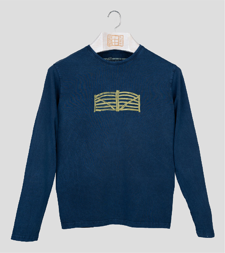 Camiseta manga larga Hombre Barrera - azul-marino