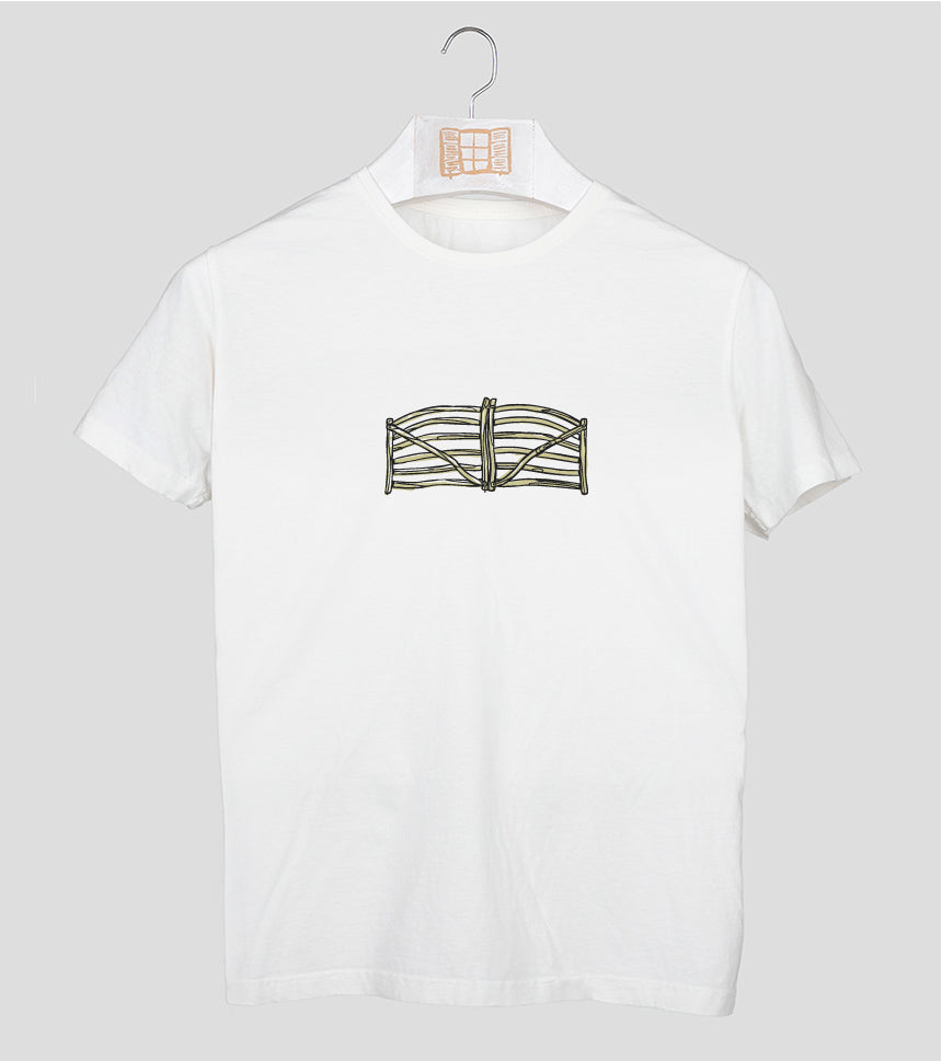 Camiseta manga corta Hombre Barrera - crudo