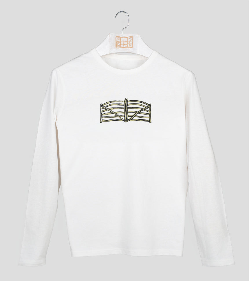 Camiseta manga larga Hombre Barrera - crudo