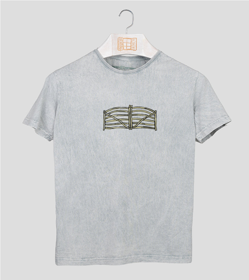 Camiseta manga corta Hombre Barrera - gris