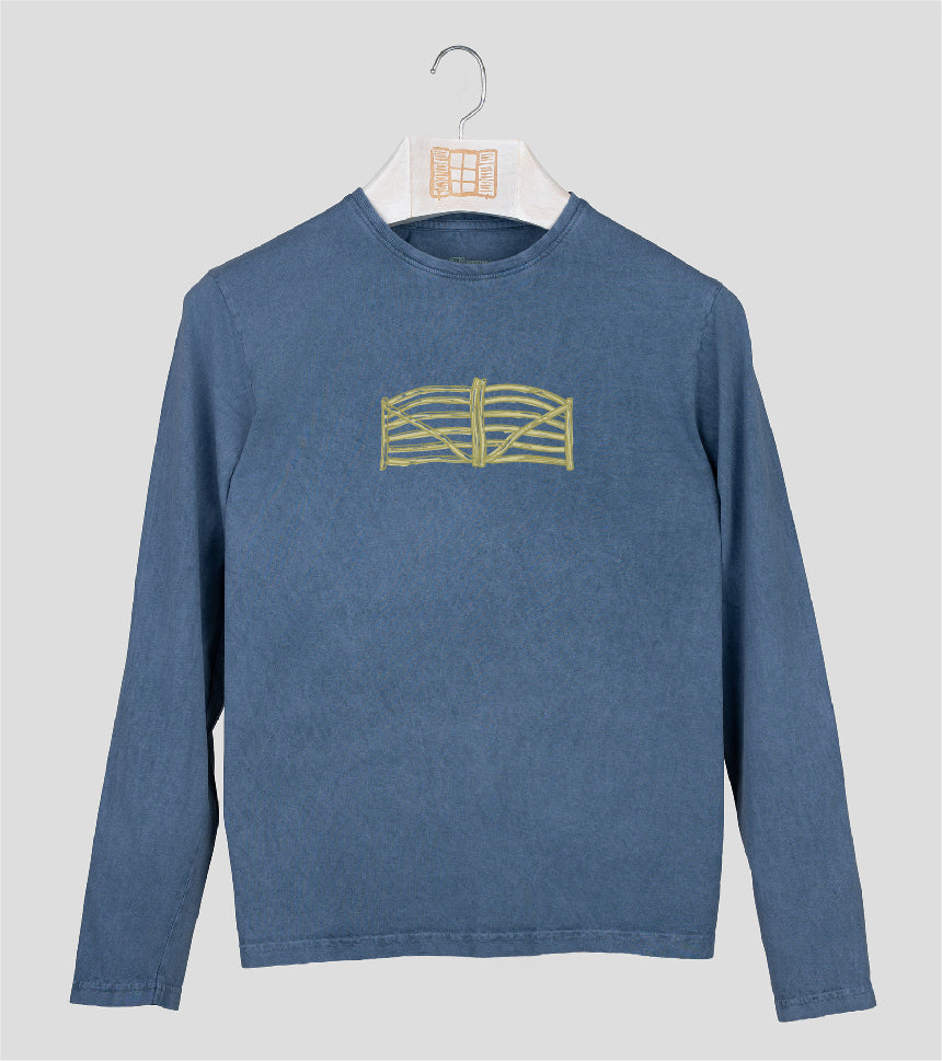 Camiseta manga larga Hombre Barrera - indigo