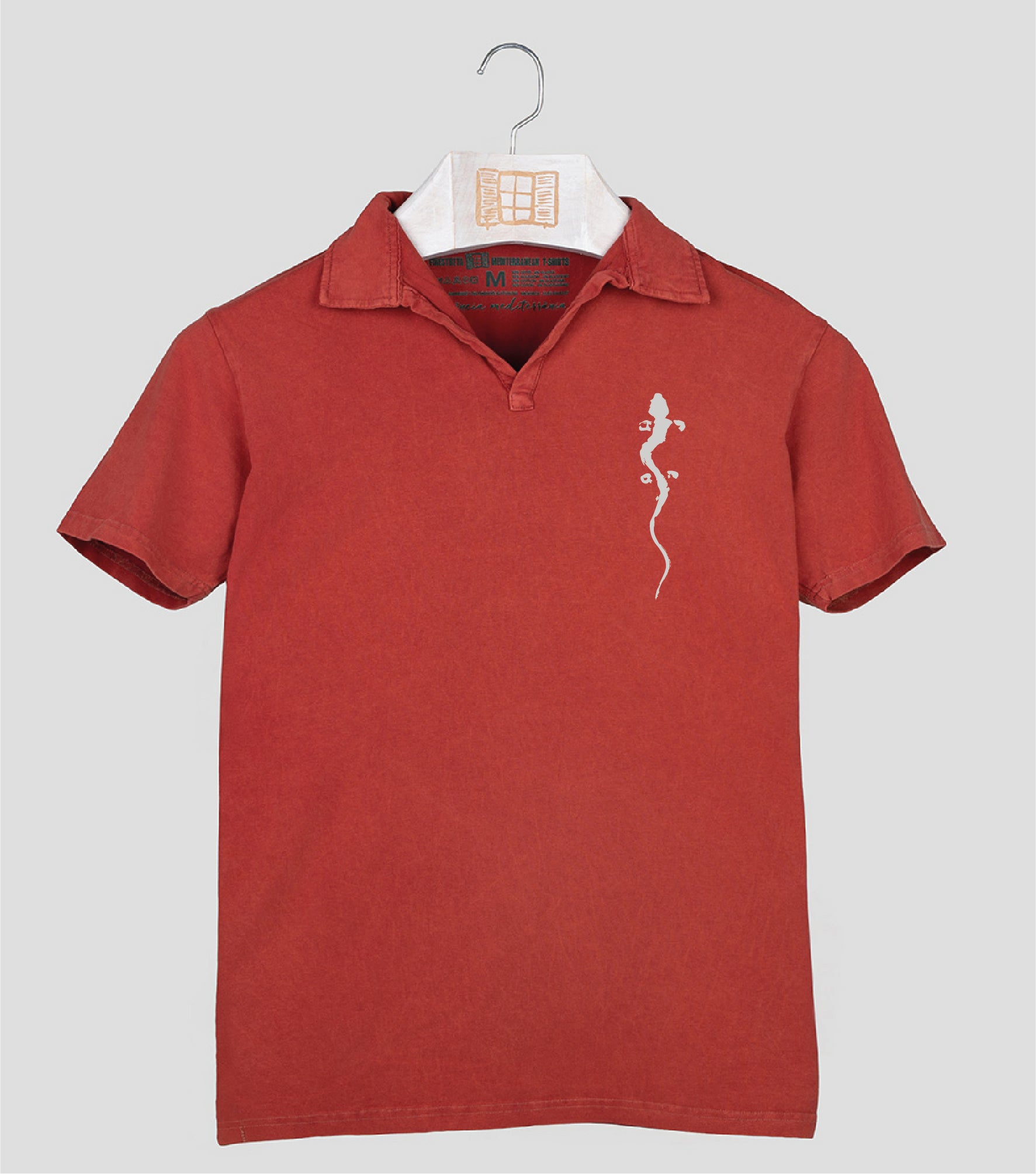 Polo manga corta Hombre Pinzellades - arcilla