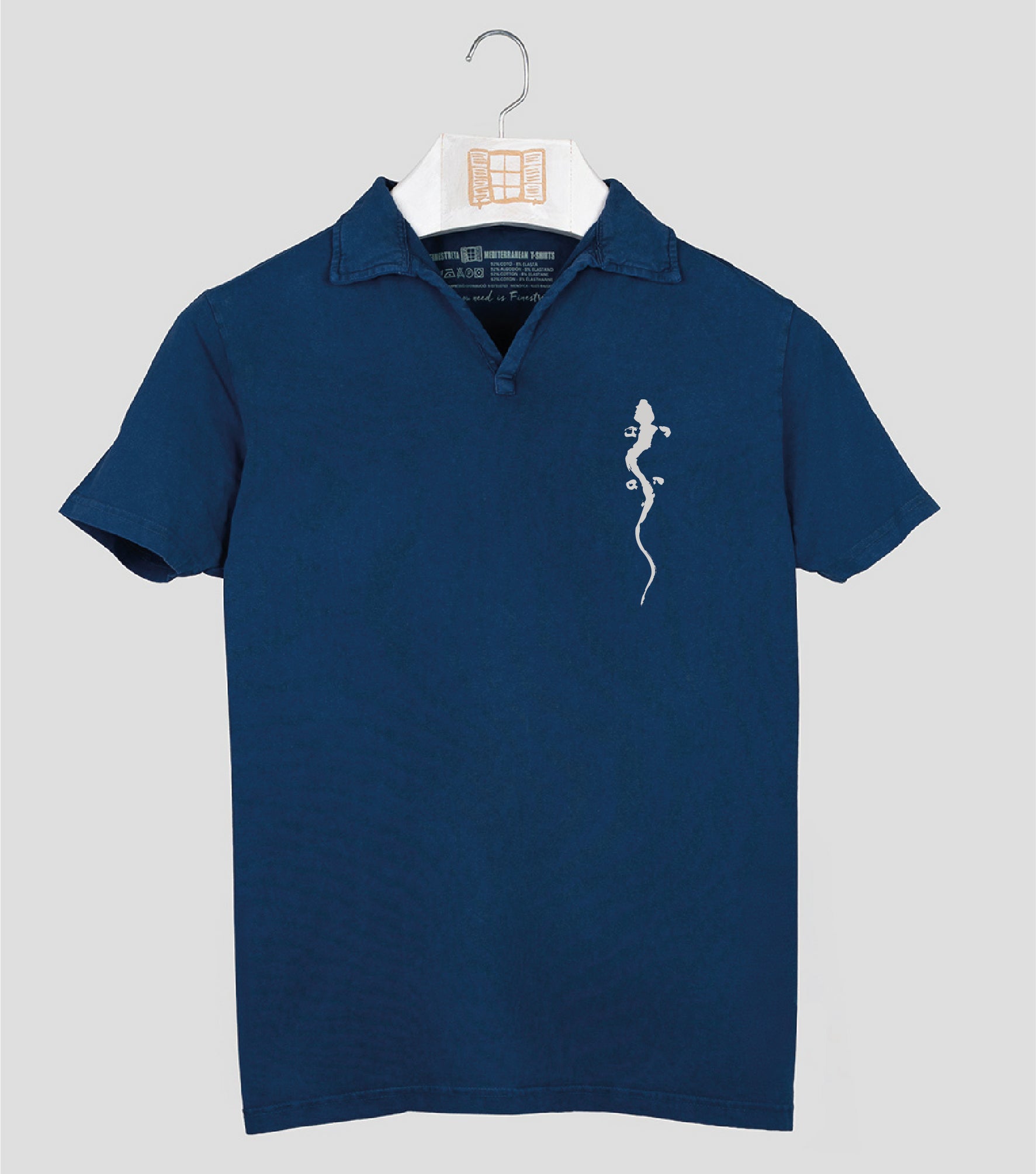 Polo manga corta Hombre Pinzellades - azul-marino