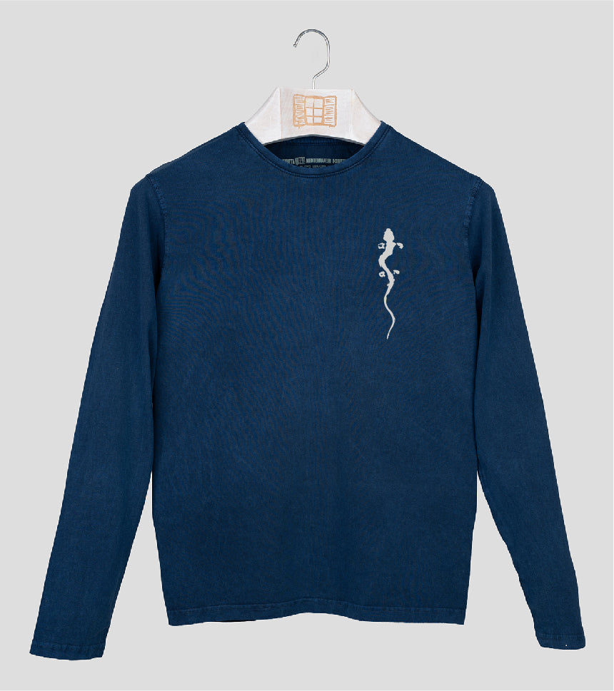 Camiseta manga larga Hombre Pinzellades - azul-marino