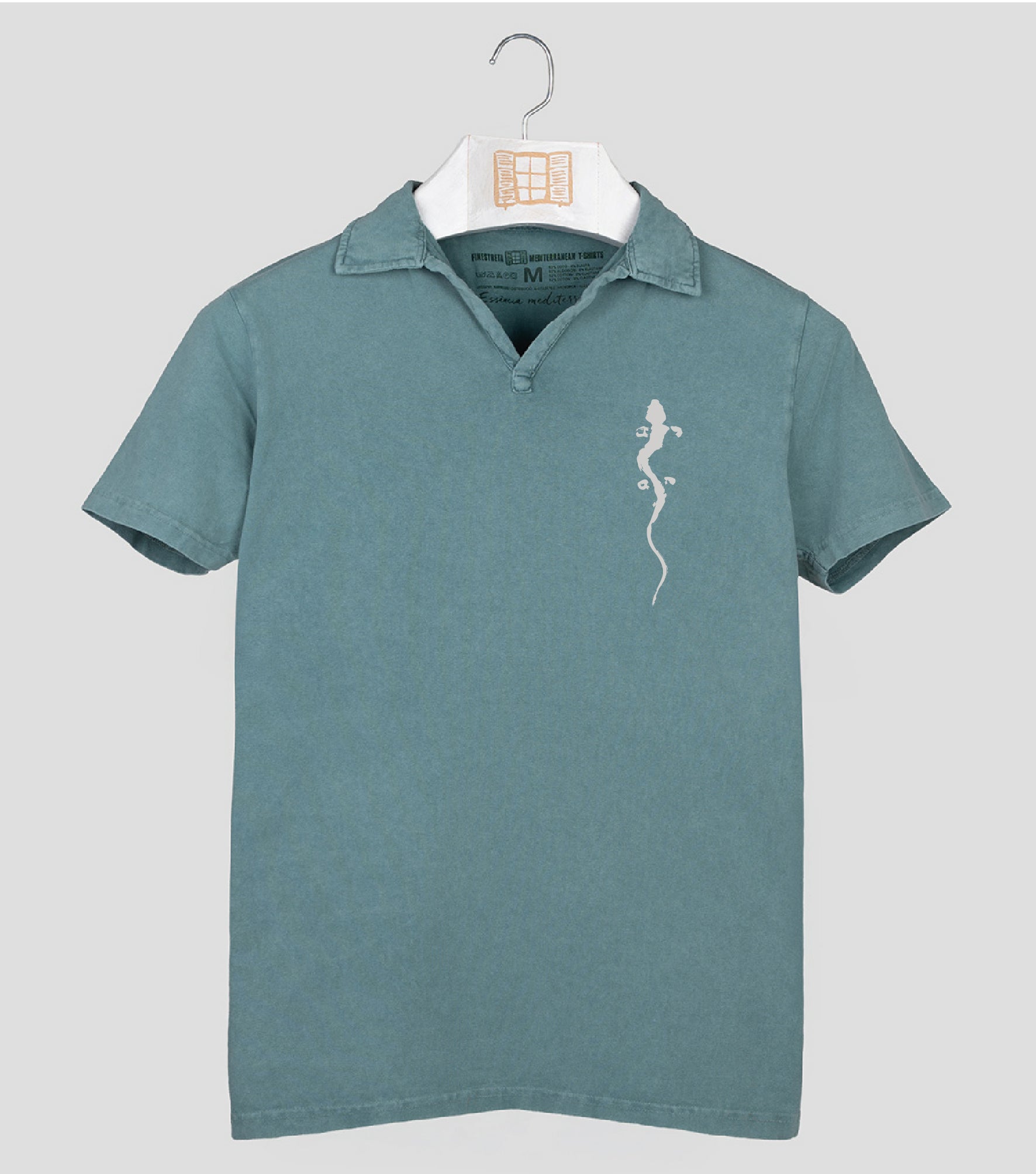 Polo manga corta Hombre Pinzellades - esmeralda