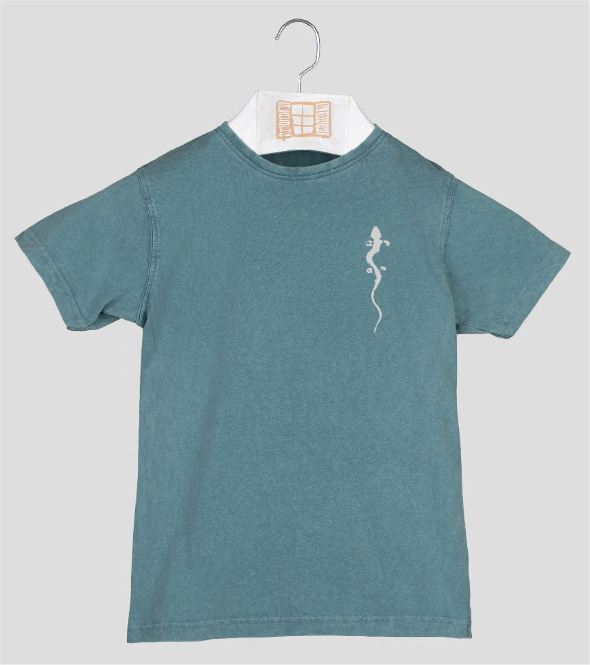 Camiseta manga corta Niño Pinzellades - esmeralda
