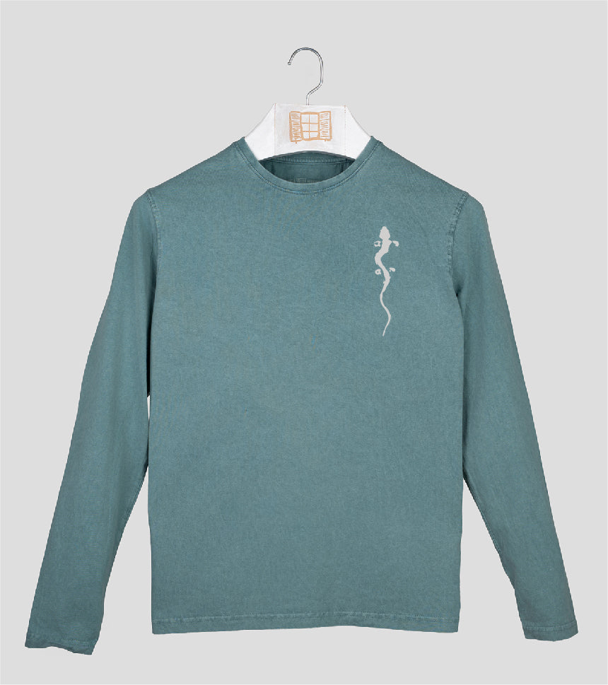 Camiseta manga larga Hombre Pinzellades - esmeralda