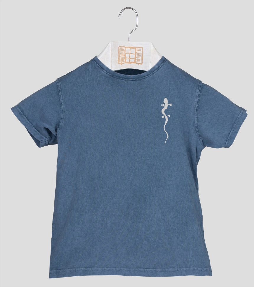 Camiseta manga corta Niño Pinzellades - indigo