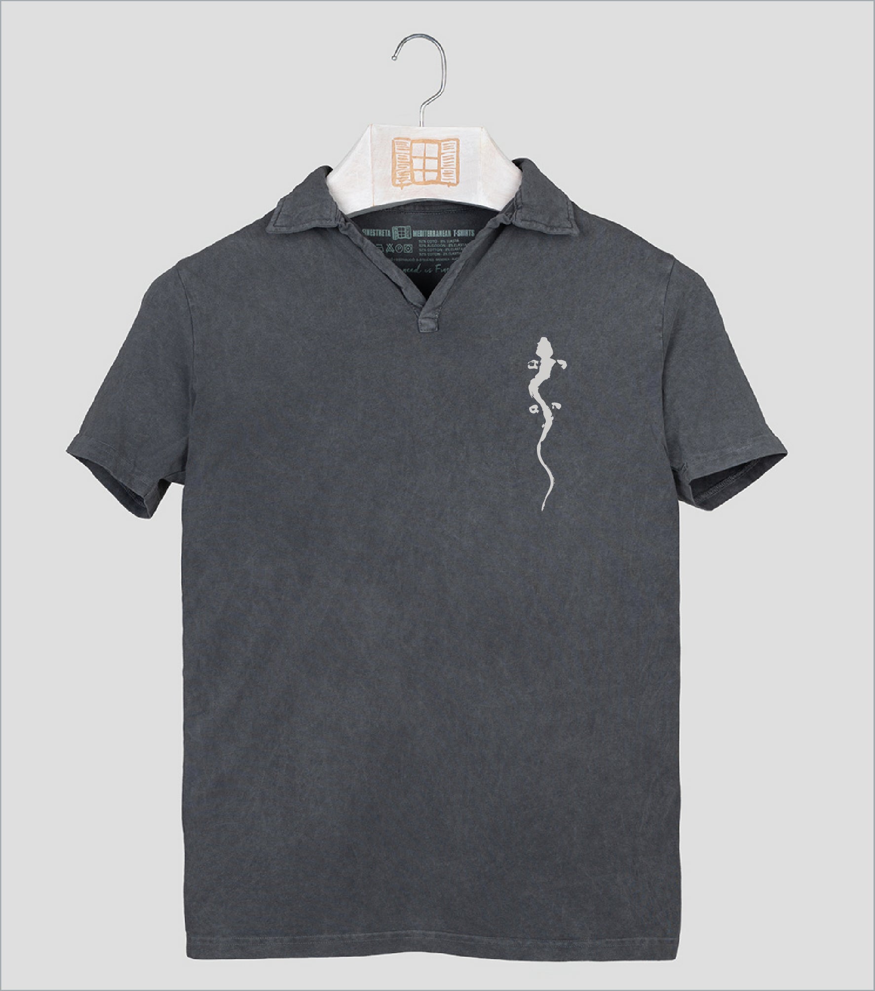 Polo manga corta Hombre Pinzellades - marengo