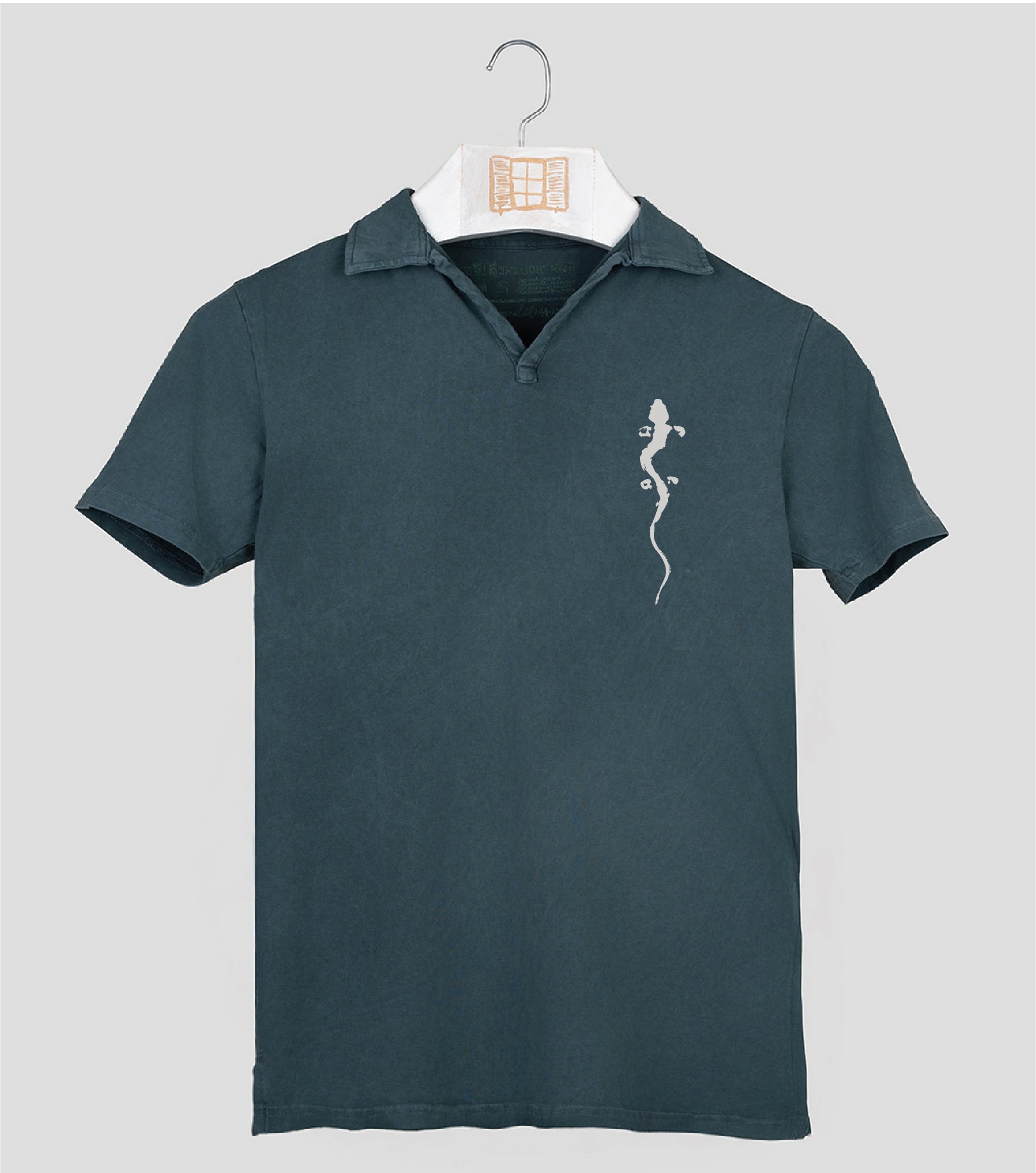 Polo manga corta Hombre Pinzellades - plomo