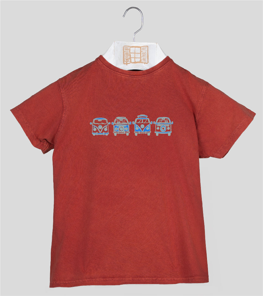 Camiseta manga corta Niño Happy - arcilla