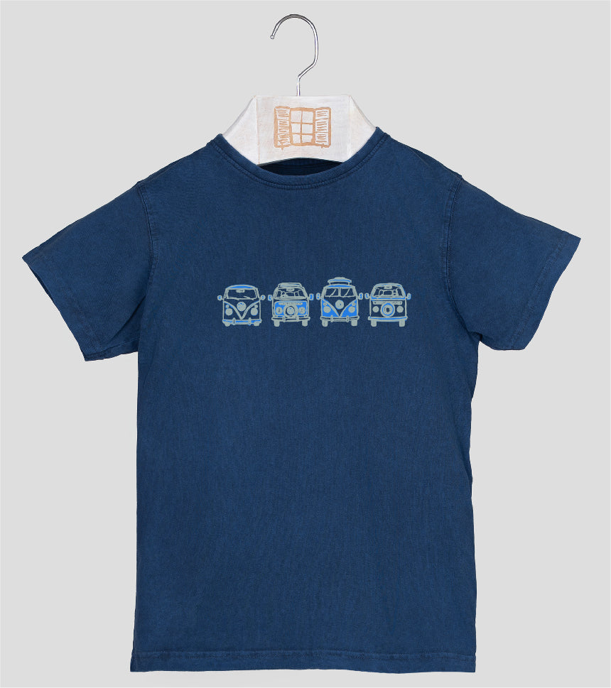 Camiseta manga corta Niño Happy - azul-marino