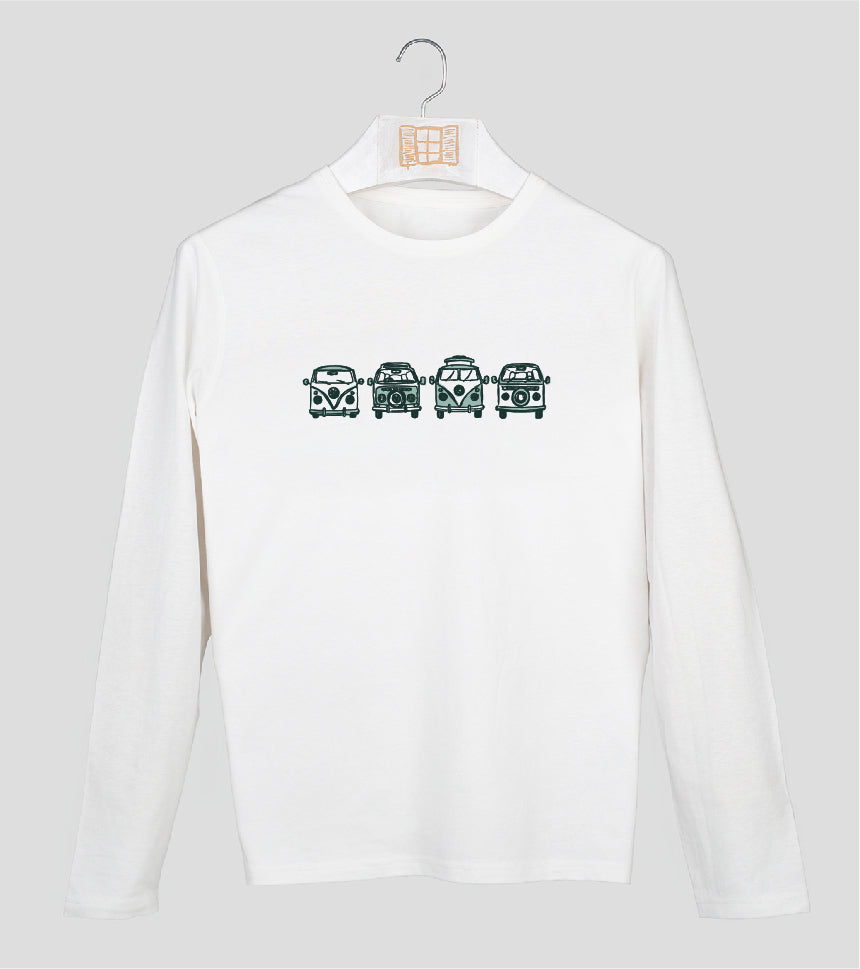 Camiseta manga larga Hombre Happy - crudo