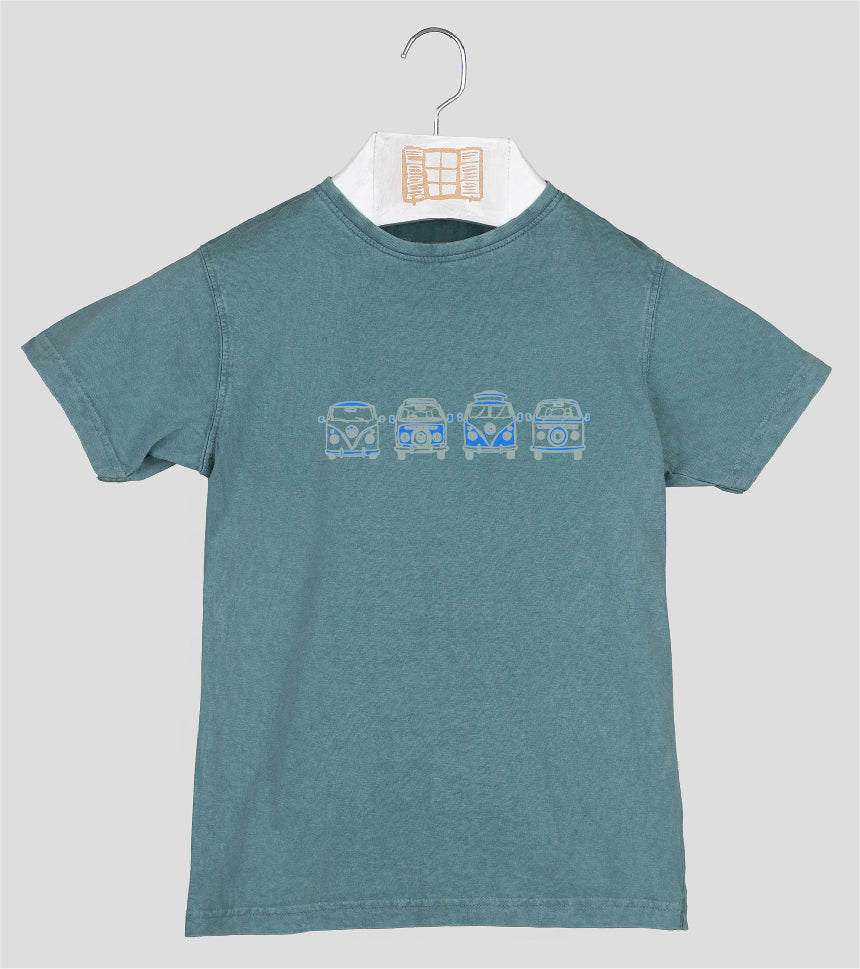 Camiseta manga corta Niño Happy - esmeralda