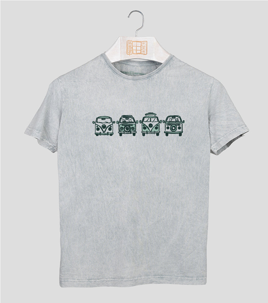 Camiseta manga corta Hombre Happy - gris