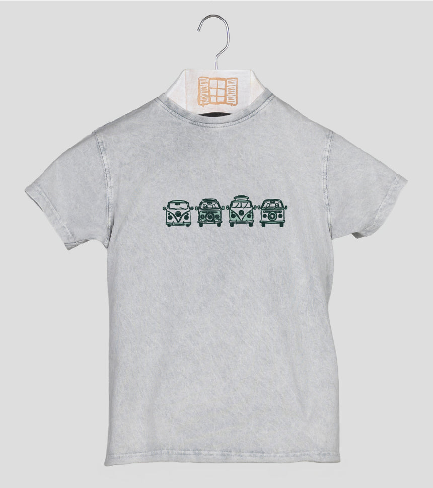 Camiseta manga corta Niño Happy - gris