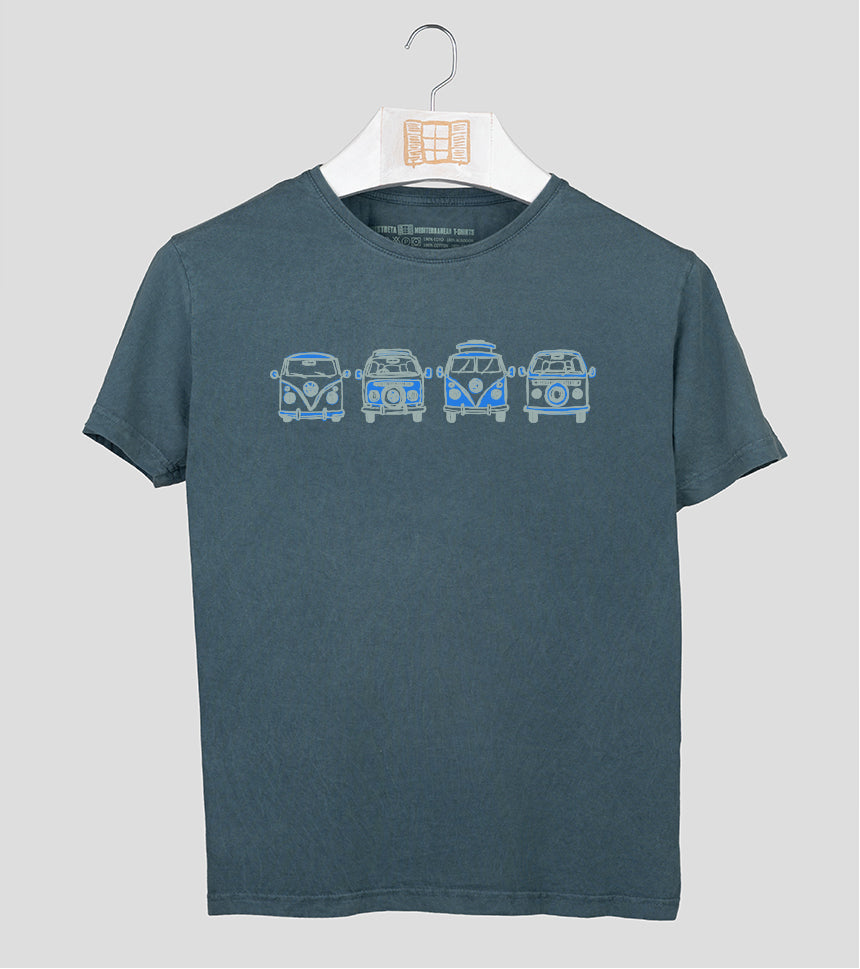 Camiseta manga corta Hombre Happy - plomo